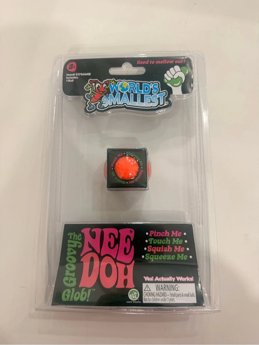 Groovy Stress Ball - Bright Orange (World's Smallest)